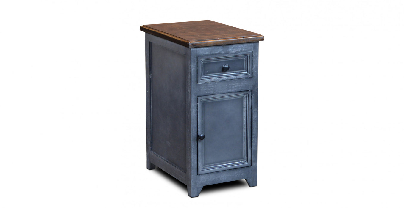 Posada Two Tone Charcoal Side Table - Lifestyle Furniture
