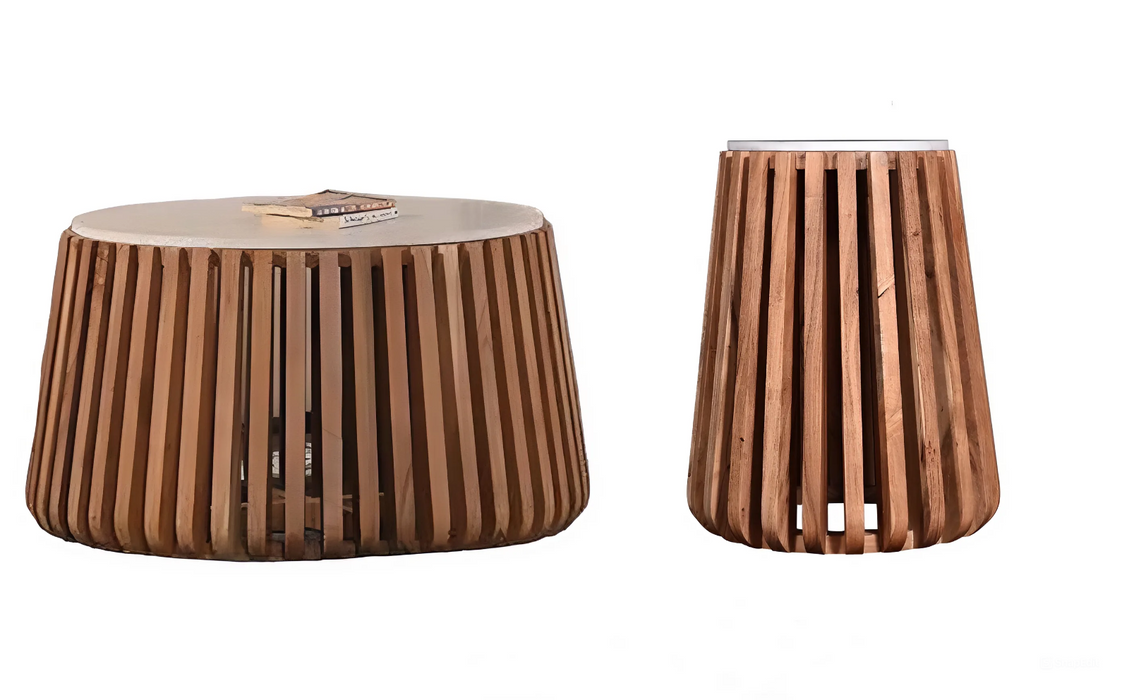 Acacia White/Natural 2PC Set - Lifestyle Furniture