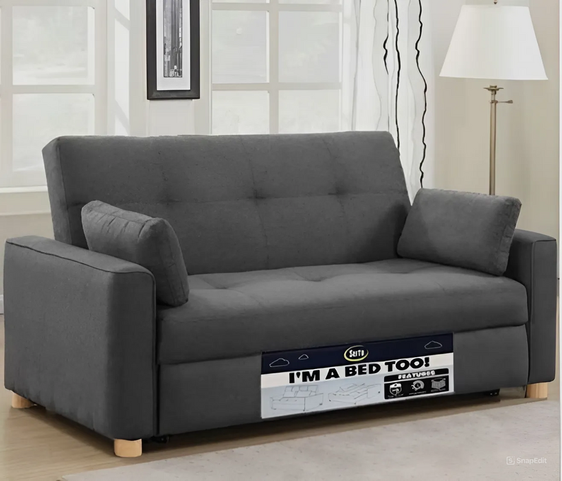 Newport Grey Sofa Sleeper - Lifestyle Furniture