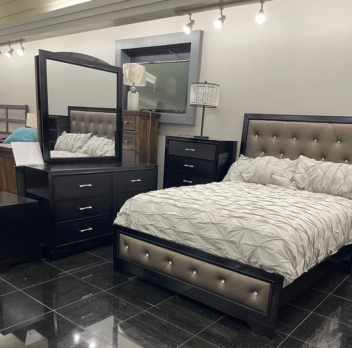 Corona Panel Bed with Dresser, Mirror & Nightstand - Lifestyle Furniture