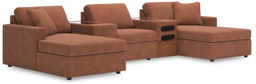 Coxdy Spice 5PC Sectional With Storage Consoles and Storage Audio - Lifestyle Furniture