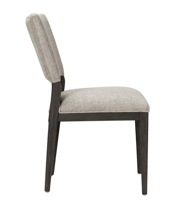 Grey Rubberwood and Linen Upholstered Dining Chair - Lifestyle Furniture