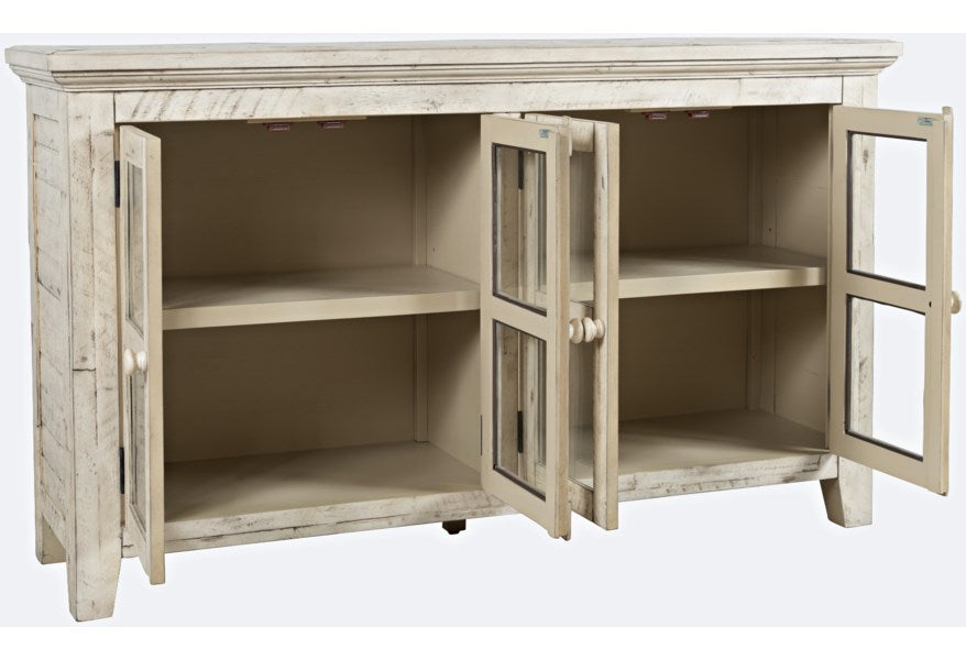 Rustic Shores 54" Low 4DR Cabinet - Lifestyle Furniture