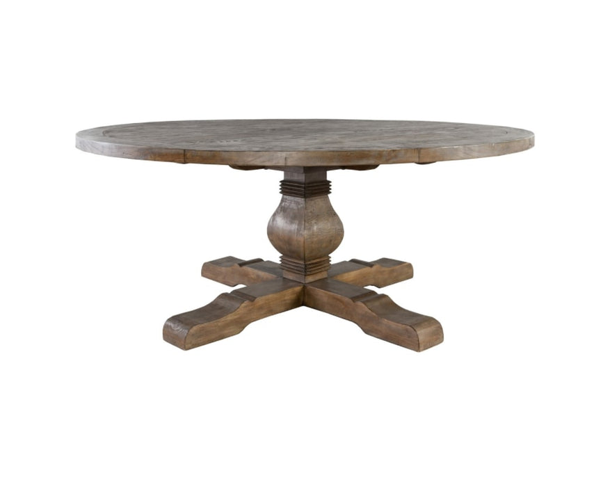 72" Round Dining Table in Brown finish - Lifestyle Furniture