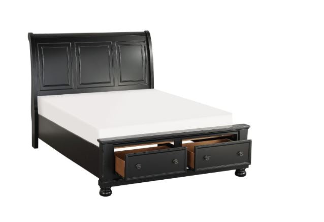 Laurelin Black Bed with Dresser and Mirror - Lifestyle Furniture