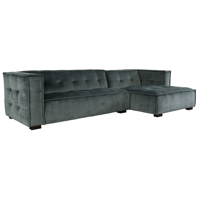 With its clean lines and a timeless silhouette, this sectional will be the center point of your living room.