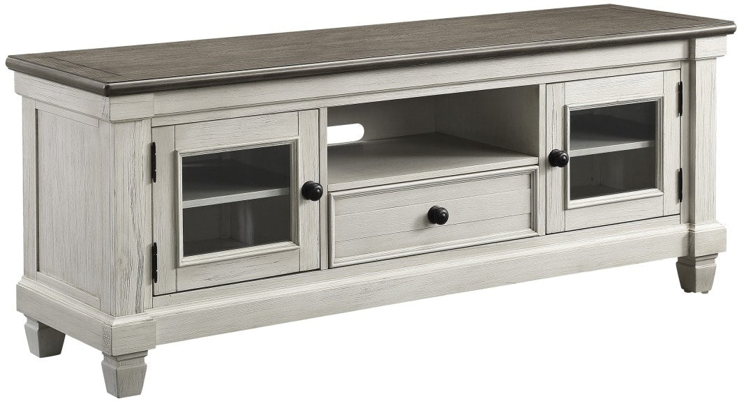 Granby TV Stand White/Brown - Lifestyle Furniture