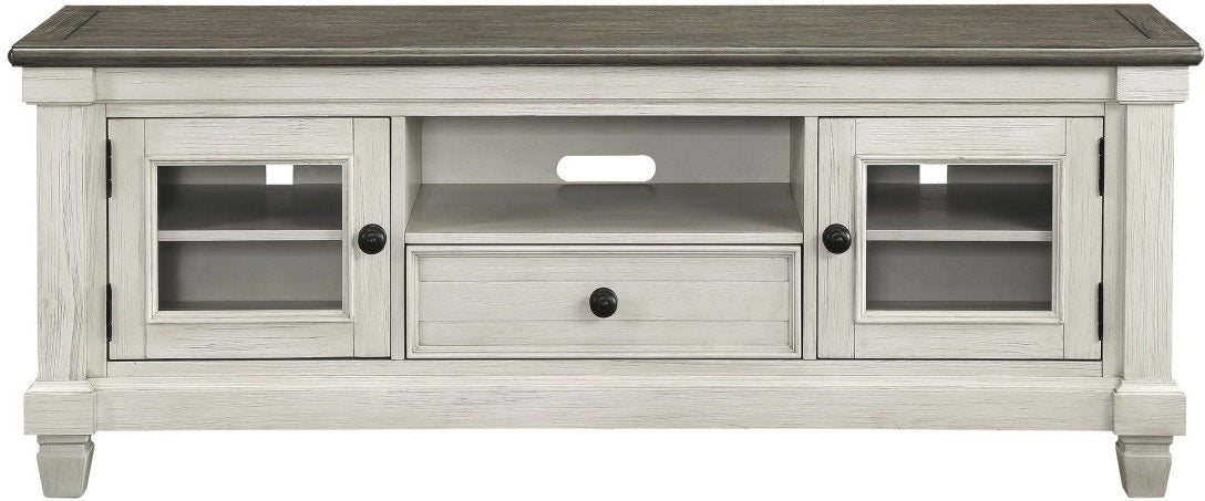 Granby TV Stand White/Brown - Lifestyle Furniture
