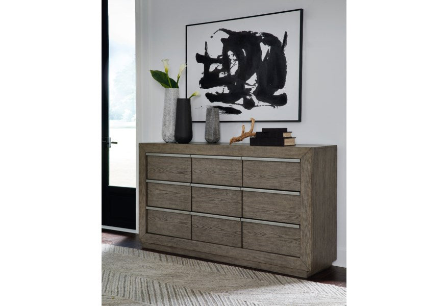 Andrea Upholstered Bed with Dresser & Mirror - Lifestyle Furniture