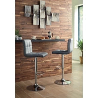 Valencia I Barstool Grey (x2) - Lifestyle Furniture