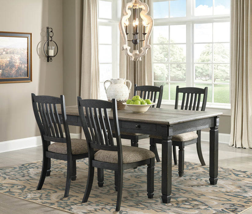 Oak Finish Upholstered Dining Set - Lifestyle Furniture