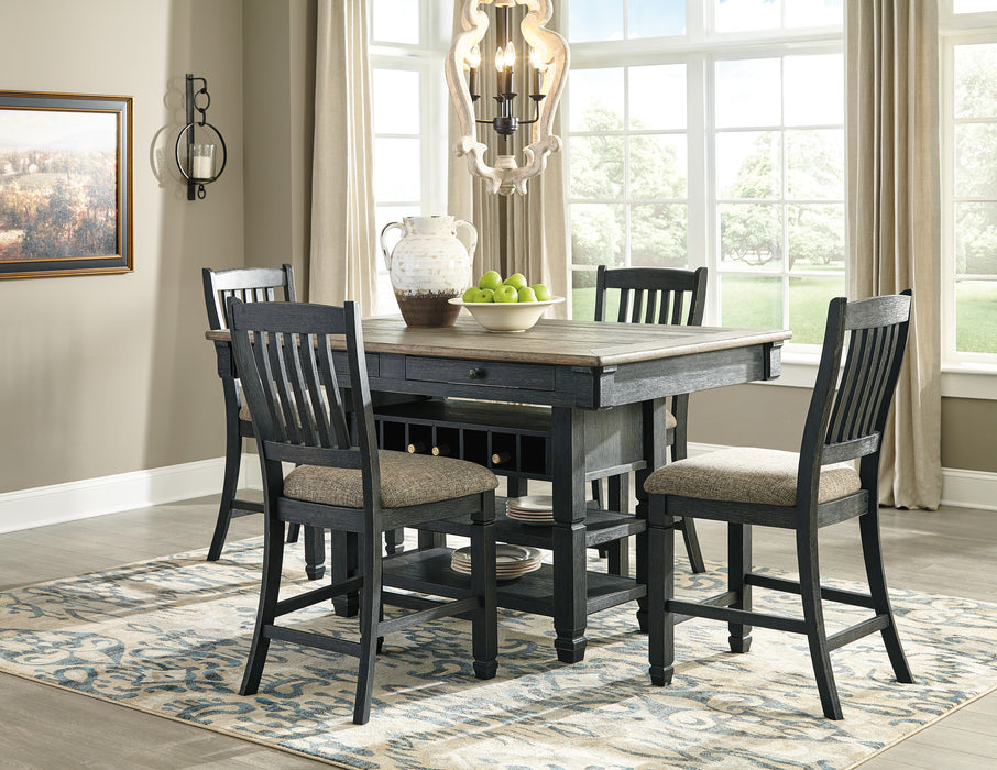 dark brown farmhouse counter stool