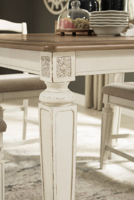 Farmhouse Style Wood Counter Height Dining Set in Light Tone- Lifestyle Furniture