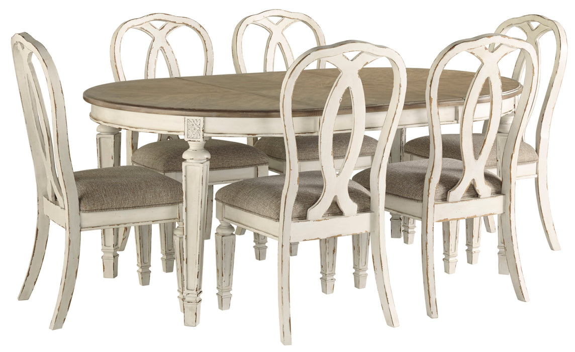Light Tone Dining Set with Oval Table - Lifestyle Furniture