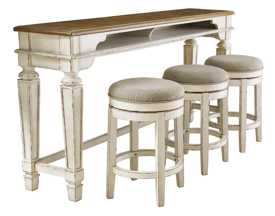 Light Grey Wash swivel backless barsool dining set - Lifestyle Furniture