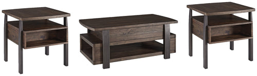 This charming, rustic coffee table features a distressed light brown finish, and a modern shape that will complement any living space - Lifestyle Furniture