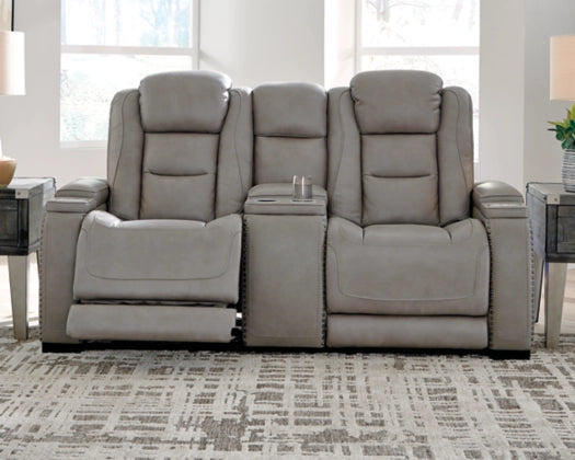 Denver Reclining (Grey) Power Reclining Loveseat - Lifestyle Furniture