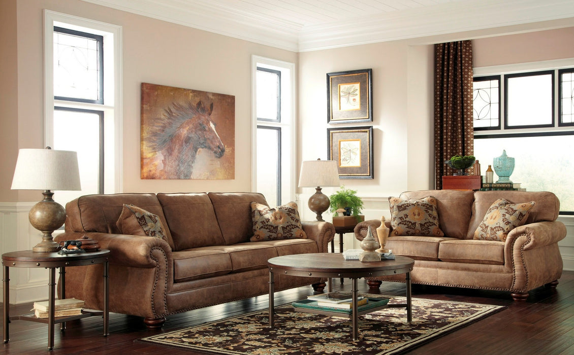 Crafted from quality materials, our Aberdeen collection imparts a rustic look with its faux leather upholstery and rolled arms - Lifestyle Furniture