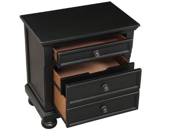 Laurelin Black Nightstand - Lifestyle Furniture