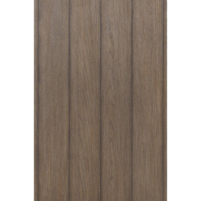All are constructed of solid wood with veneers, and finished in warm ivory with brown undertones that add depth and interest to the grain patterns of the natural wood.
