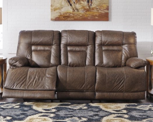 the brown reclining collection has plush seats and console, covered in soft top grain leather, are extra comfortable and perfect for snuggling up with a good movie - Lifestyle Furniture