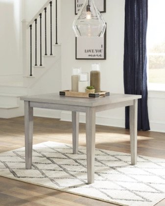 square table and side chairs Dining Set in weathered gray finish - Lifestyle Furniture