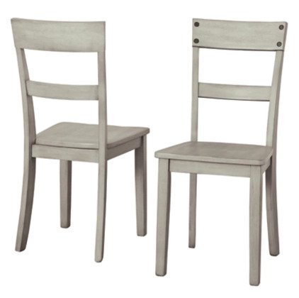 Weathered gray finish with durable melamine top wood Dining Set - Lifestyle Furniture