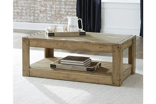 Featuring a grayish brown finish, each piece is crafted from solid wood and has a somewhat distressed finish with natural weathered wood undertones throughout - Lifestyle Furniture