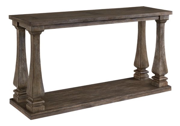 Finished in a deep gray faux natural weathered finish that highlights the grain character and ensures durability - Lifestyle Furniture