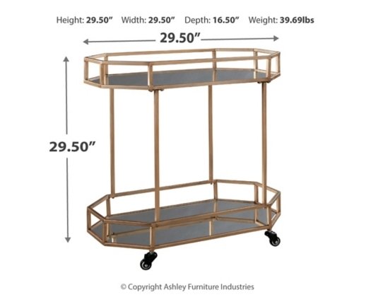 Middletown Bar Cart - Lifestyle Furniture