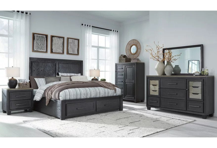 France Storage Bed with Dresser & Mirror - Lifestyle Furniture