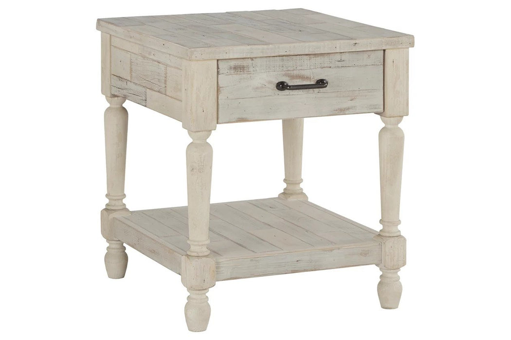 Adorned with plank-effect detailing and a weathered gray finish, these tables will complement the decor of your living room or den - Lifestyle Furniture