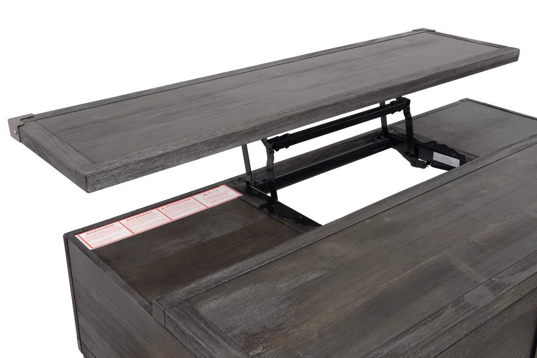 This set offers a beautiful raised shelf, that also doubles as a reading platform with attached lamp, and two side drawers.
