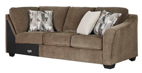 This sweet, piece features a gently curved back, arms that curve out and up, and a thick seat cushion for extra comfort.