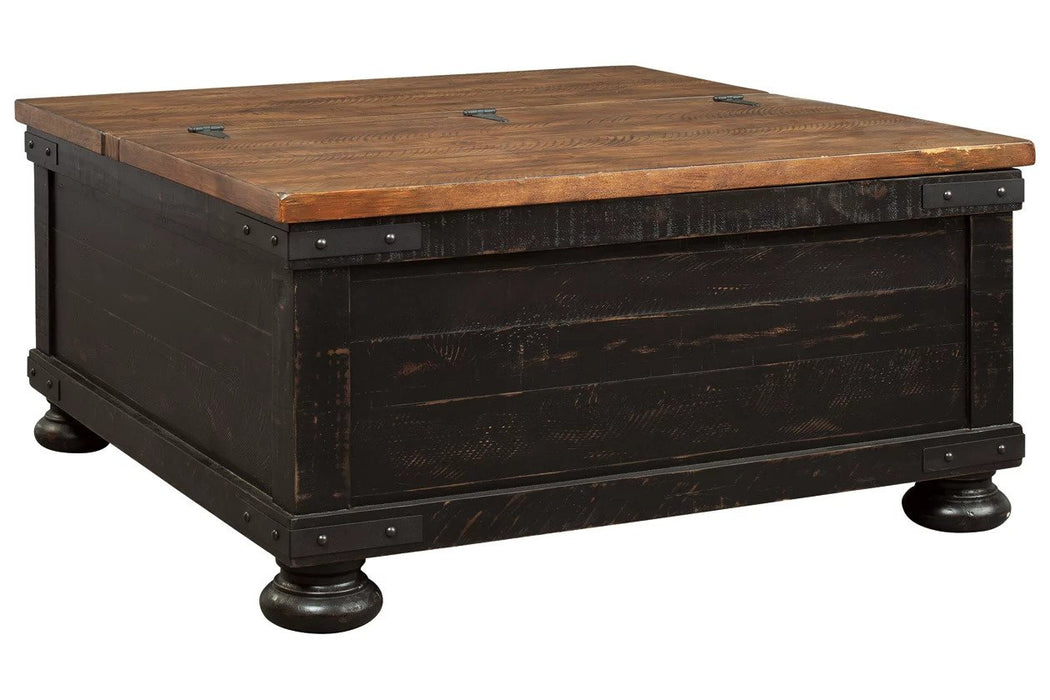 A rich two tone finish brings out this wood table set's contemporary farmhouse feel - Lifestyle Furniture