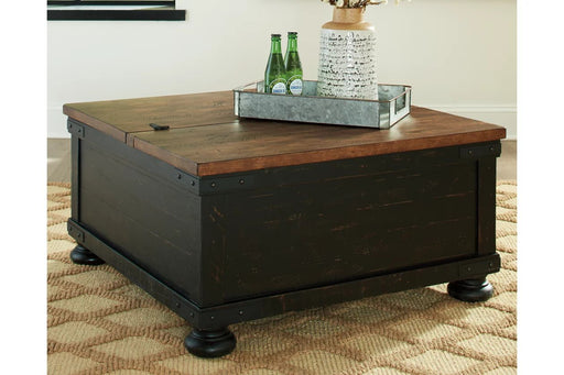 The two tone finish adds the perfect amount of color and style while the lift top coffee table offers extra storage space and a modern alternative to traditional coffee tables - Lifestyle Furniture
