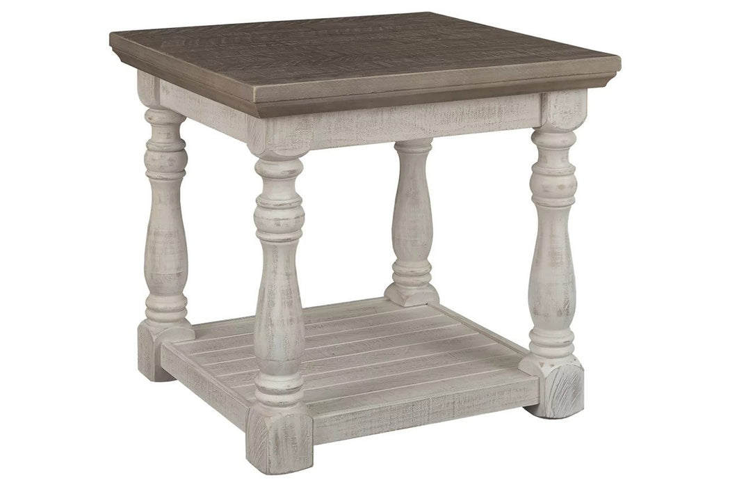 Crafted from wood, the set is finished in a two-tone stain to give it a warm and welcoming feel - Lifestyle Furniture