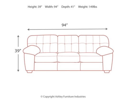 Rington 2 Granite Sofa - Lifestyle Furniture