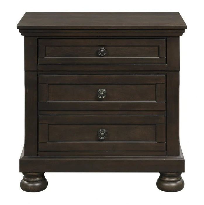 Lincoln Black Chery Nightstand - Lifestyle Furniture