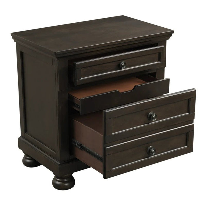 Lincoln Black Chery Nightstand - Lifestyle Furniture