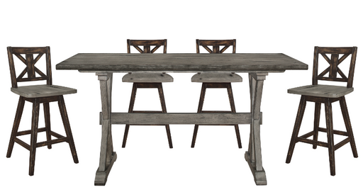 Fayette Counter Height Black/Grey - Lifestyle Furniture