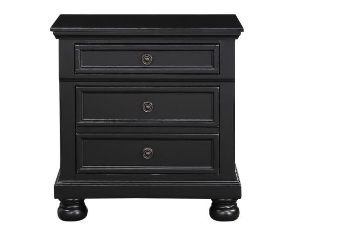 Laurelin Black Nightstand - Lifestyle Furniture