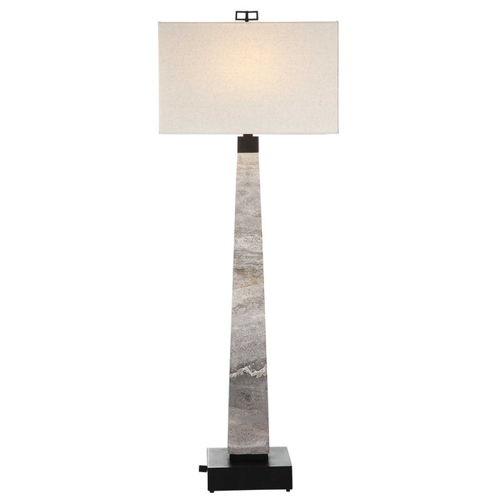 Spire Buffet Lamp - Rustic Gray Stone/Bronze - Lifestyle Furniture