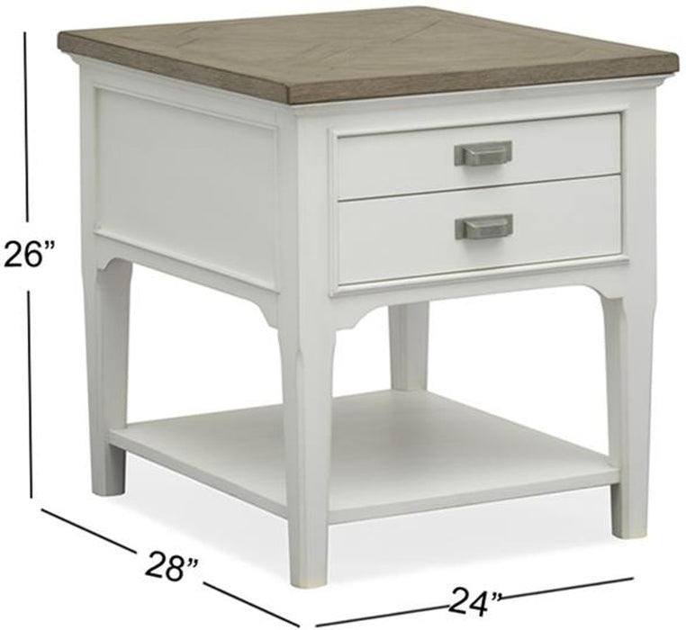 Cottage End Table - Pearl White - Lifestyle Furniture