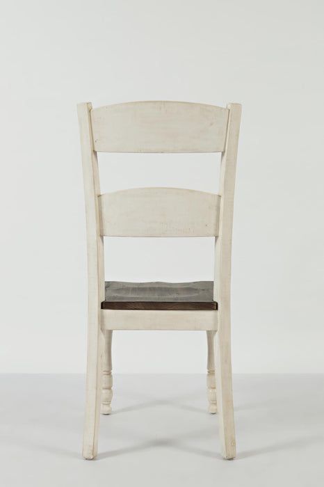 2 x Country Vintage White Chairs - Lifestyle Furniture