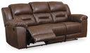 One Land Reclining Sofa & Rec Loveseat W/Console - Lifestyle Furniture