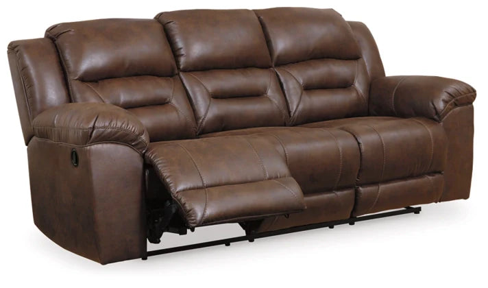 One Land Reclining Sofa & Rec Loveseat W/Console - Lifestyle Furniture