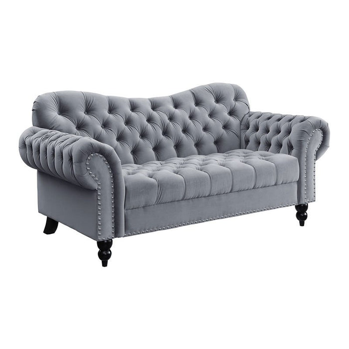 Rosalie Drak Grey Sofa & Loveseat - Lifestyle Furniture