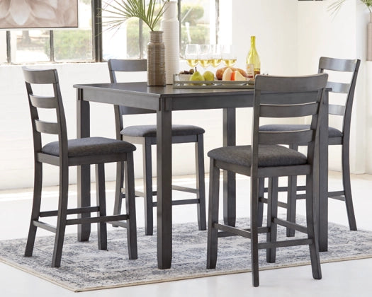 Violet Grey 5Pc Set (1x Pub Counter Height Table + 4 Pub Chairs) - Lifestyle Furniture