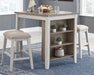 Willowton Counter 3 Pc Set (1 Counter Height Table + 2 Counter Stools) - Lifestyle Furniture